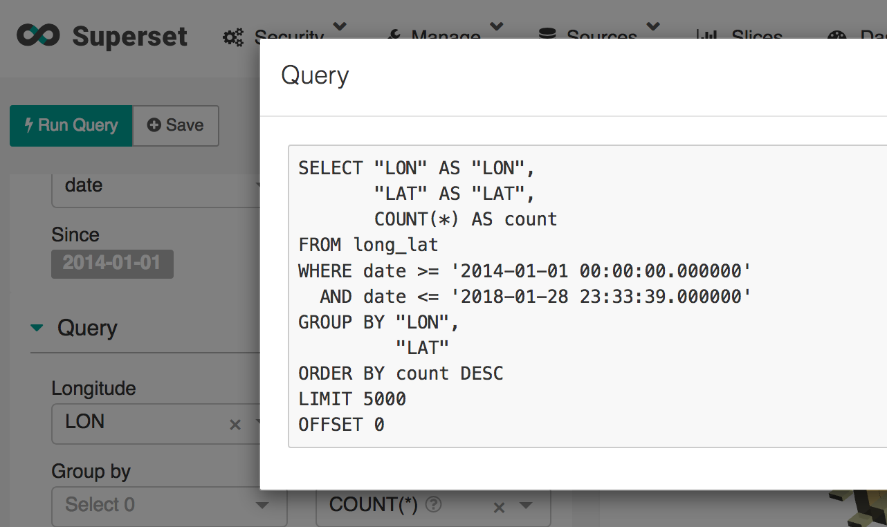 Apache Superset dashboard